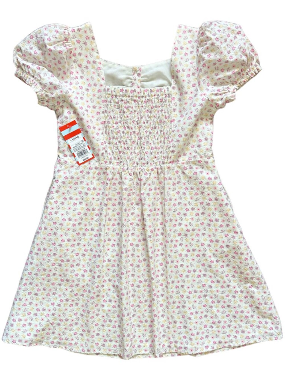 NWT Cat & Jack Girls Floral Button Front Mini Dress With Pockets L 10/12 - Picture 4 of 13